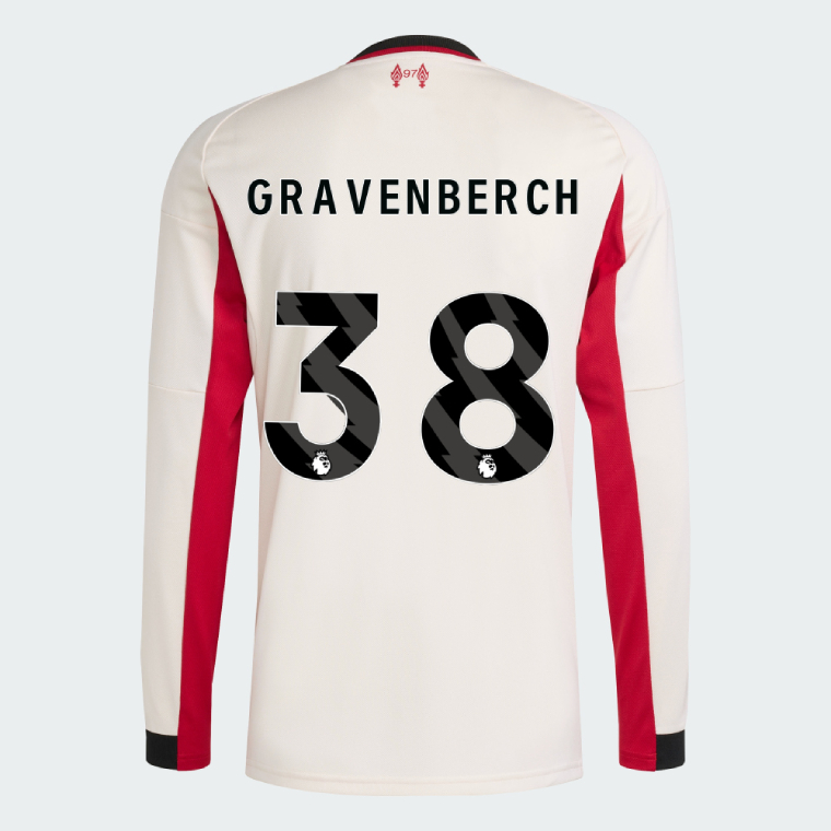Liverpool Away Long Sleeve GRAVENBERCH 38 Jersey 25-26