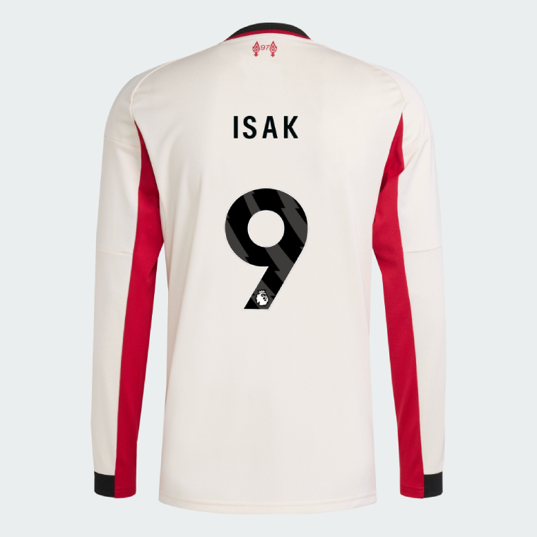 Liverpool Away Long Sleeve ISAK 9 Jersey 25-26