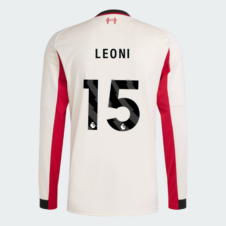 Liverpool Away Long Sleeve LEONI 15 Jersey 25-26