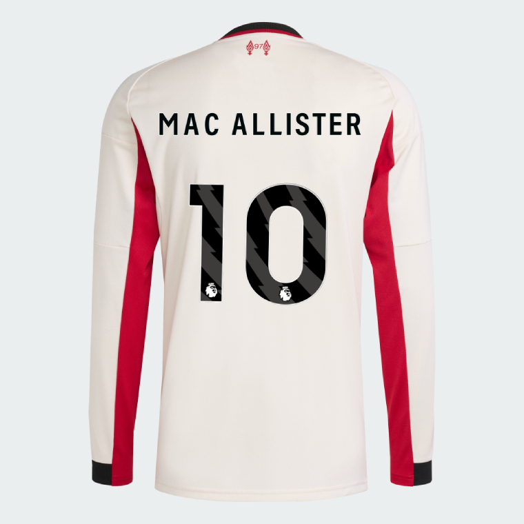 Liverpool Away Long Sleeve MAC ALLISTER 10 Jersey 25-26
