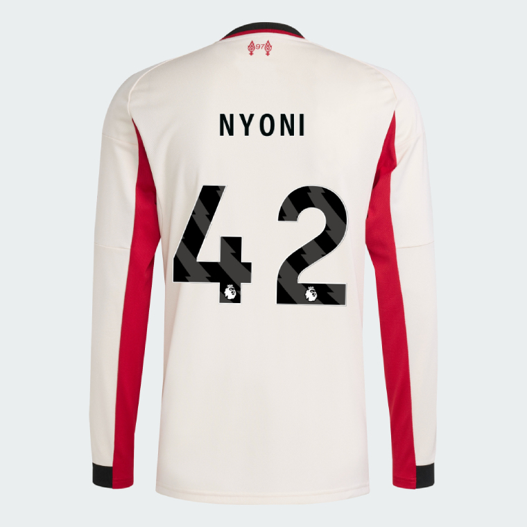 Liverpool Away Long Sleeve NYONI 42 Jersey 25-26