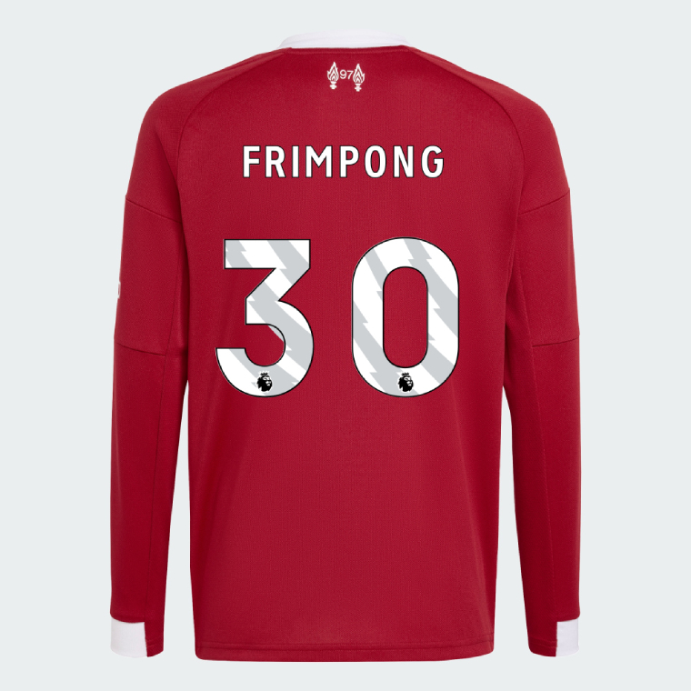 Liverpool Home Long Sleeve FRIMPONG 30 Jersey 25-26