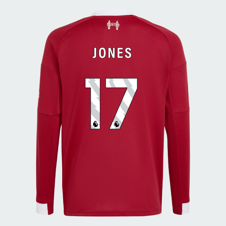 Liverpool Home Long Sleeve JONES 17 Jersey 25-26