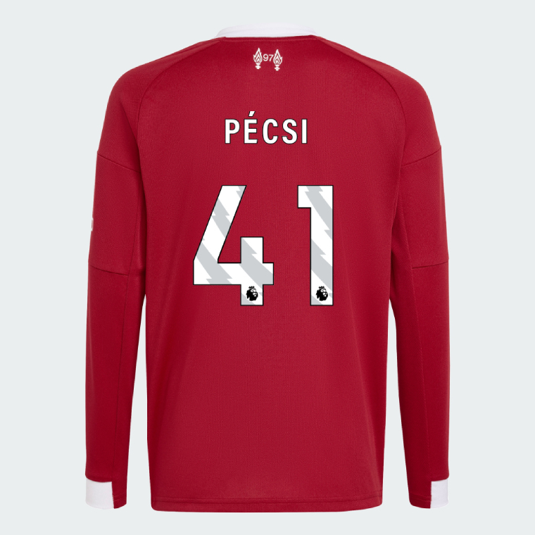 Liverpool Home Long Sleeve PÉCSI 41 Jersey 25-26