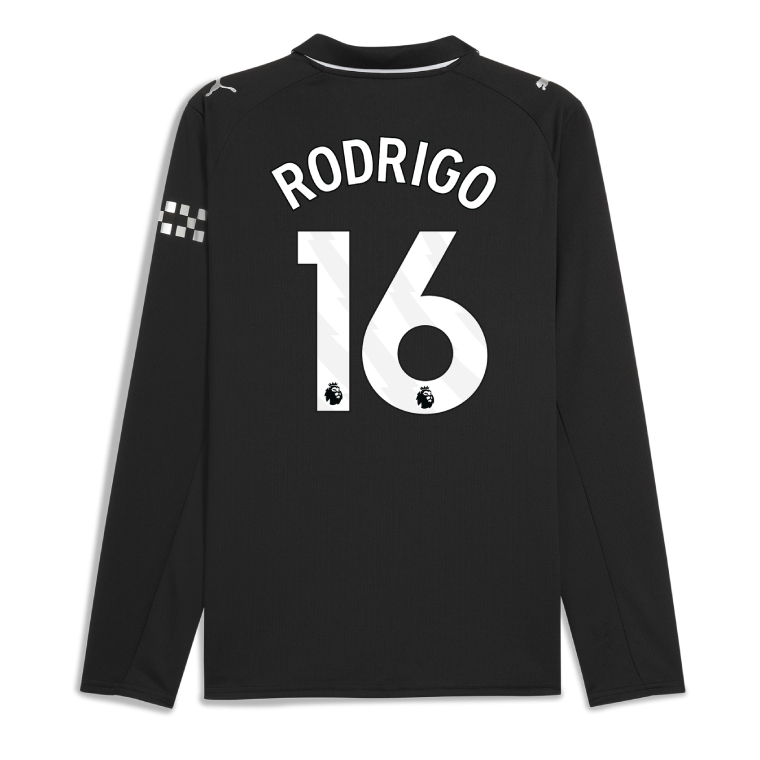 Manchester City Away Long Sleeve RODRIGO 16 Jersey 25-26