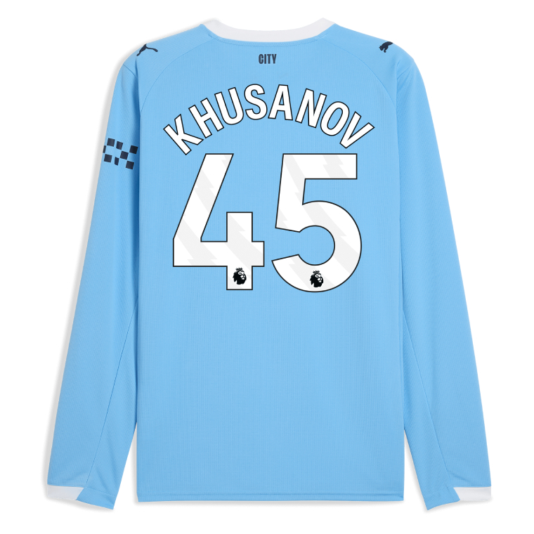 Manchester City Home Long Sleeve KHUSANOV 45 Jersey 25-26