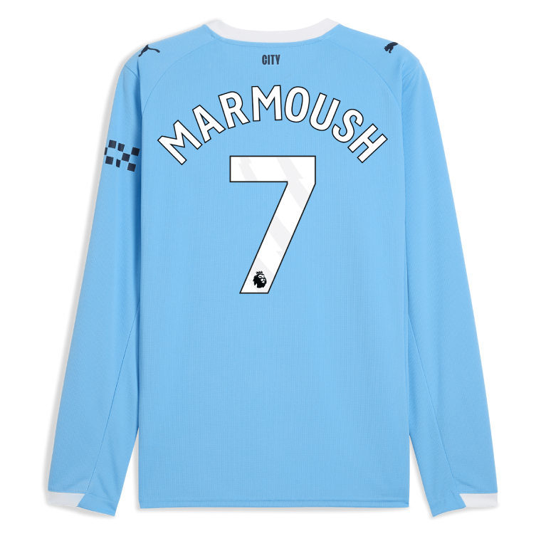Manchester City Home Long Sleeve MARMOUSH 7 Jersey 25-26