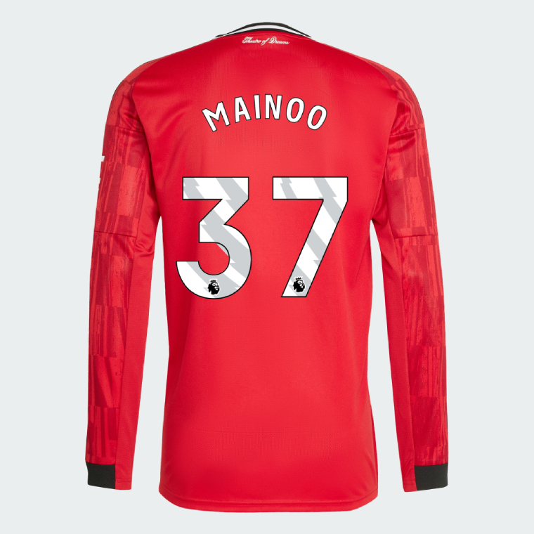 Manchester United Home Long Sleeve MAINOO 37 Jersey 25-26