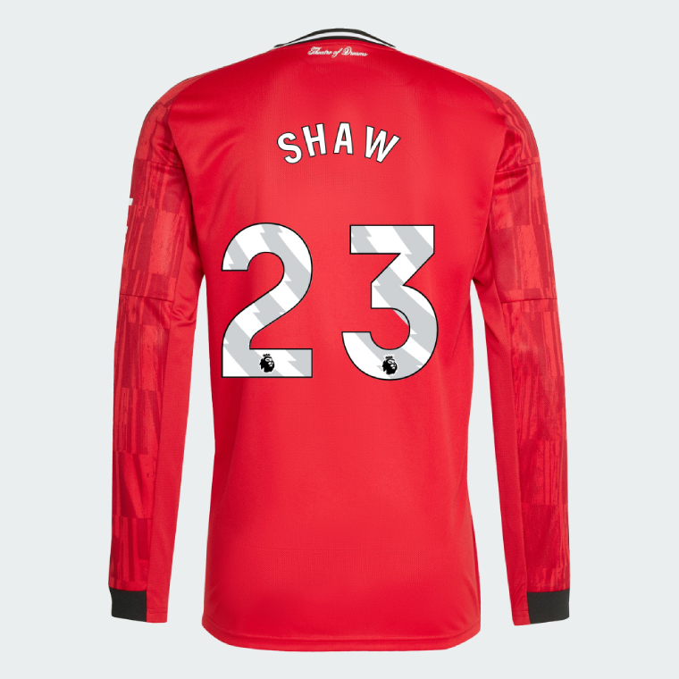 Manchester United Home Long Sleeve SHAW 23 Jersey 25-26