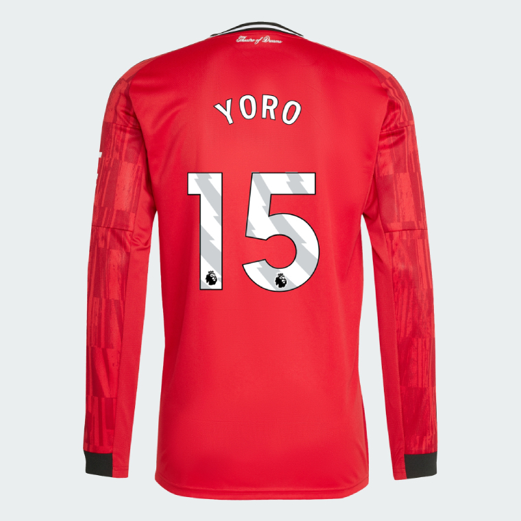 Manchester United Home Long Sleeve YORO 15 Jersey 25-26