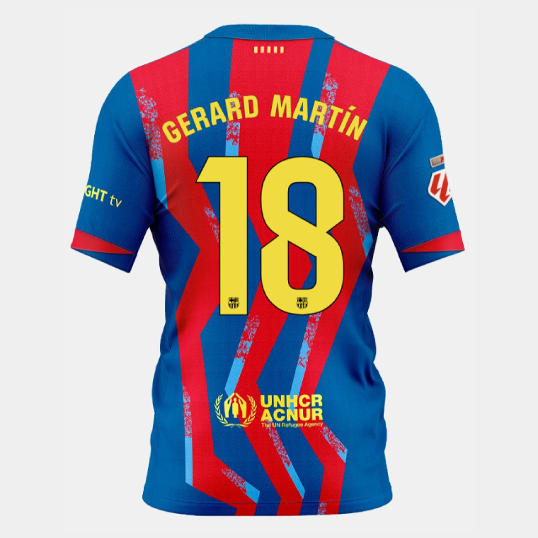 Barcelona El Clásico GERARD MARTÍN 18 Fourth Kit 25-26