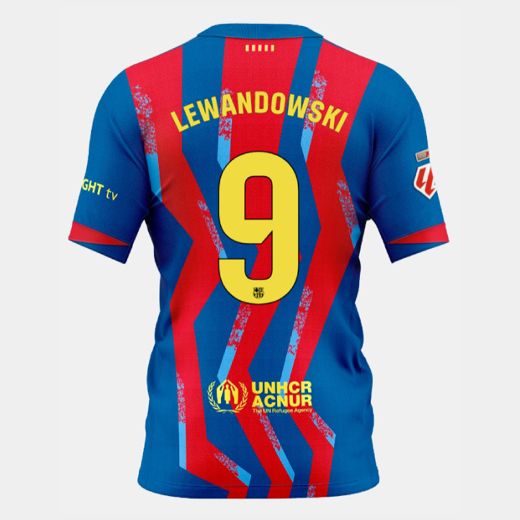 Barcelona El Clásico LEWANDOWSKI 9 Fourth Kit 25-26