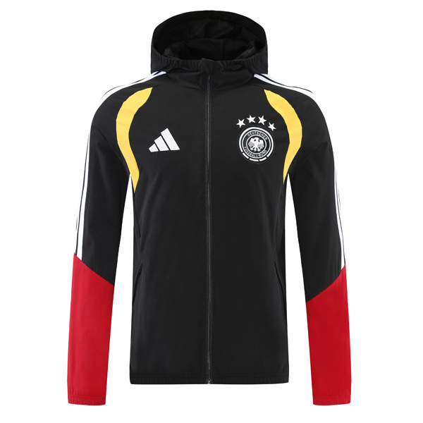 2026 Germany Windbreaker Hoodie Jacket Red & Black