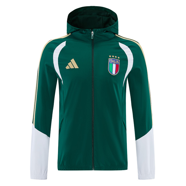 2026 Italy Windbreaker Hoodie Jacket Green