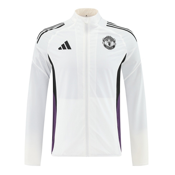 25-26 Manchester United Windbreaker Jacket White